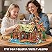 INSOON Overwater Cabin Mini Building Set with Light, 2423 PCS Wooden Forest House Building Block Toy with Boat Bike Animals, Home Decor Treehouse Construction Model Kit for Adults Teens Boys Girls 12+