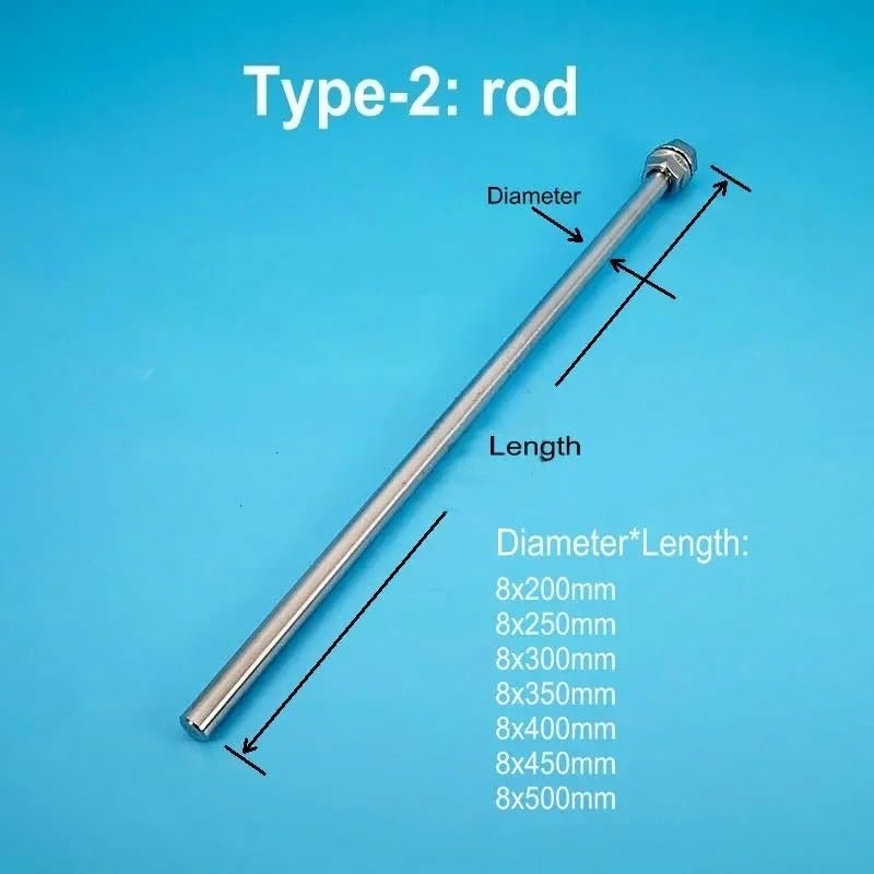 Mieszadło krzyżowe ze stali nierdzewnej 304 z 4 ostrzami, 1 szt(8x250mm Type-2)