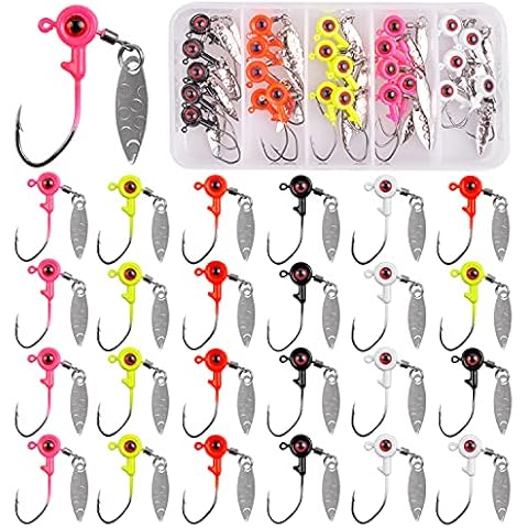25/50PCS Shaddock Fishing Jig Heads Kit Cover