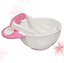TOYANDONA 1 Tigela De Moagem Tigela De Moagem De Bebê Tigela De Espremedor De Comida Conjunto De Tigela De Comida Rosa Infantil Conjunto De Tigela De Espremedor De Comida De Bebê Tigela De