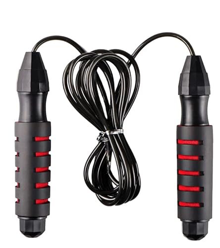 Cuerda para Saltar Ajustable Cuerda Saltar de con Mango Antideslizante de Espuma Suave Cuerda para Fitness Ejercicio Boxeo Entrenamiento de intervalo Cover