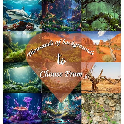 Image of Palm Tree Leaves Aquarium Background Tropical Jungle Rainforest Fish Tank Background Tropical Stream Nature Landscape Reptile Tank Backgrounds Foggy Misty Leaf Reptile Enclosure Backgrounds 30x18in