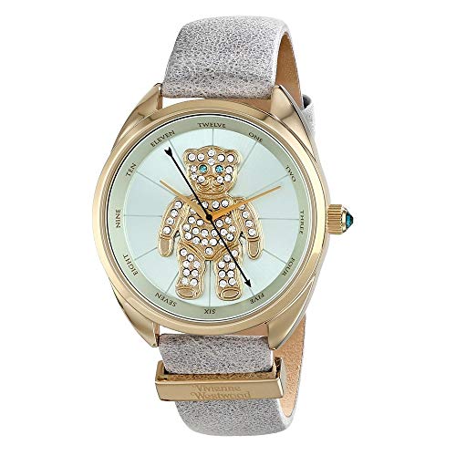 [ヴィヴィアン ウエストウッド ]Vivienne Westwood レディース テディベア ジルコニア ライムグリーン グレー 革ベルト VV103BLGY 腕時計 [並行輸入品]
