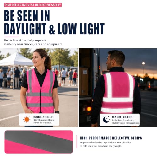 Image of AYKRM 12 colour High visibility viz vest hi vis viz reflective work construction safety vest (XS-8XL)