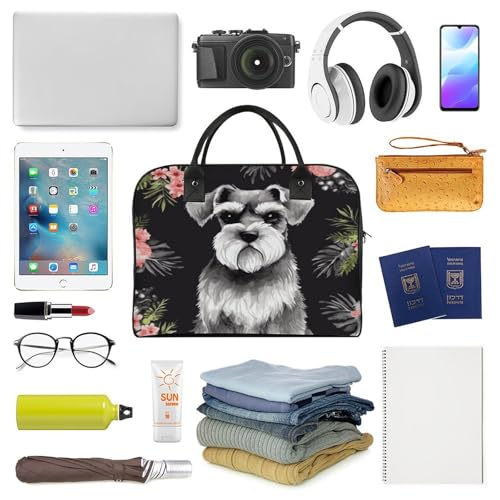 Bolso Schnauzer Tote Nylon con Asa Ajustable miniatura 5