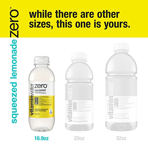 vitaminwater zero squeezed, electrolyte enhanced water w/ vitamins, lemonade drinks, 16.9 fl oz, 6 Pack