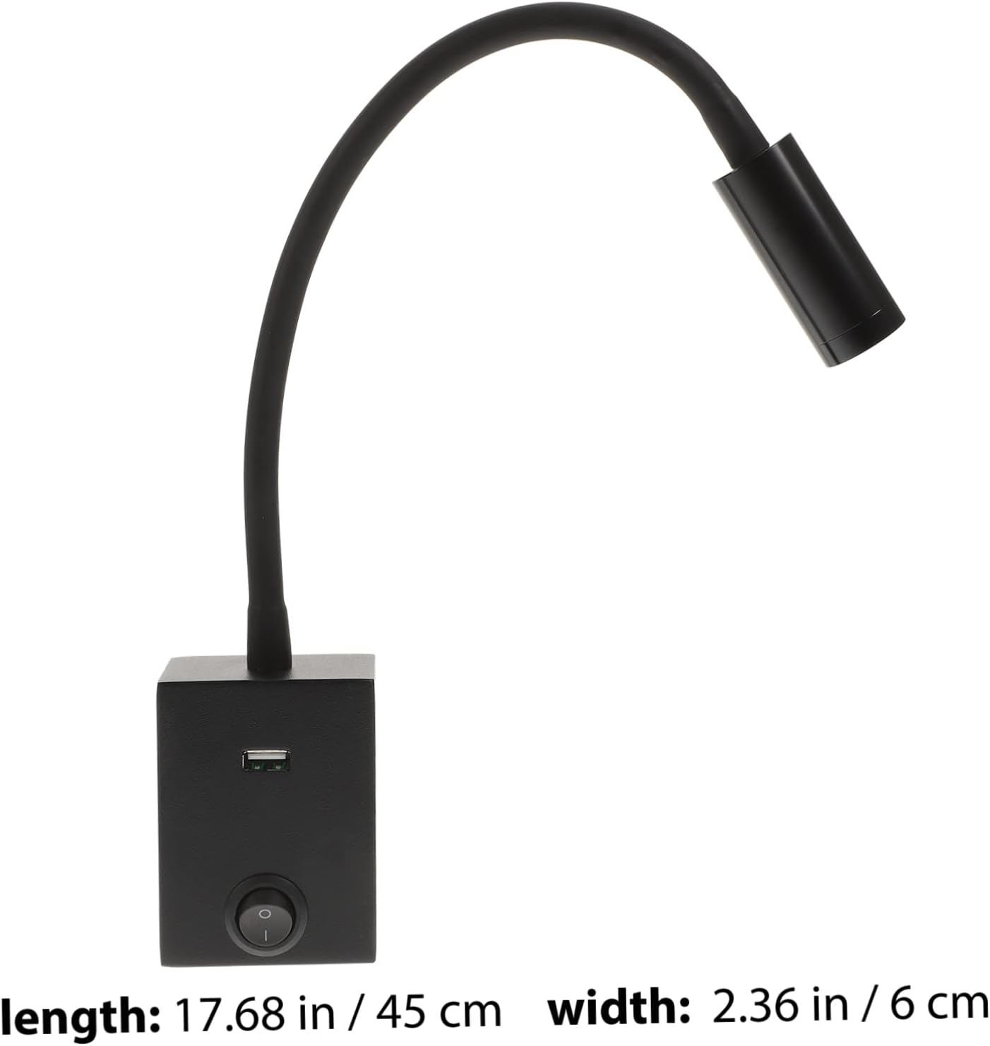 MERRYHAPY LED Bedside Reading Lamp Adjustable Flexible Book Light Eye-Care Lightweight Design for Bed USB Rechargeable Reading Light for Nighttime Use