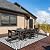 Outdoor Patio Plastic Straw Rug - 5x8 ft Outdoor Camping Rug Waterproof Reversible, Area Carpet Patios Clearance RV, Outside Porch Balcony Deck for Camper, Black & White