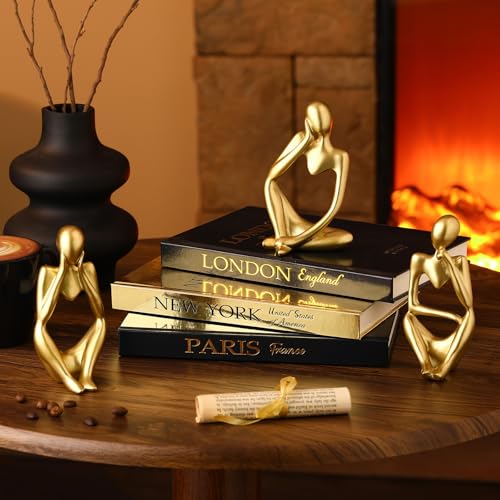 Set de 6 Figuras Decorativas Doradas y Negras para Mesa miniatura 2