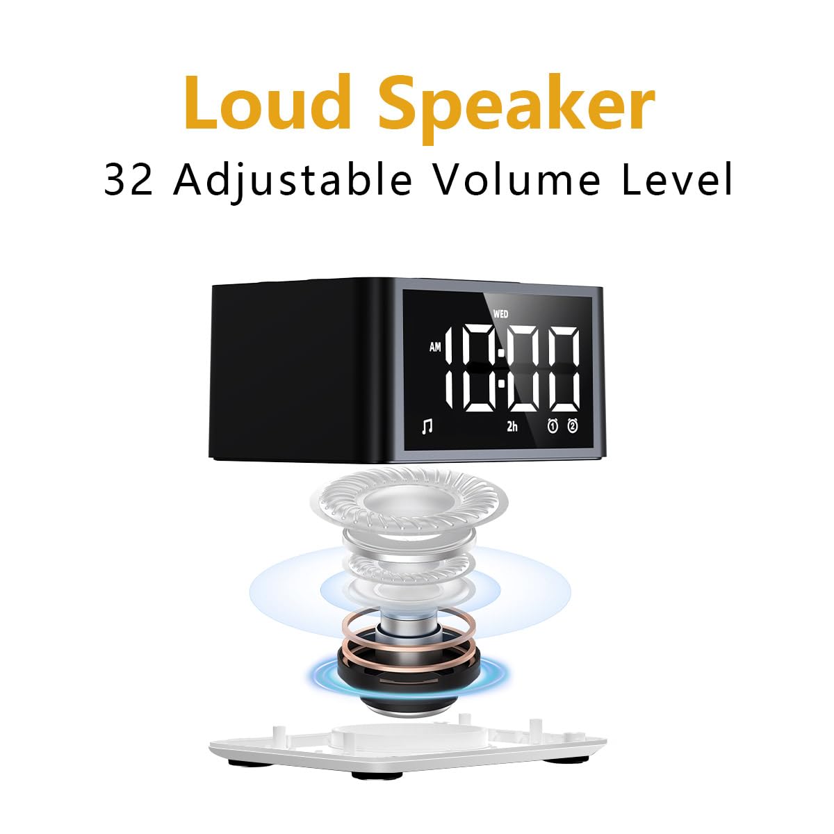 【3 in 1】 Sound Machine Dual Wecker Nachtlicht Weiß Rauschen Maschine 27 Schlafgeräusche für Erwachsene Kinder Präzise 32 Stufen Lautstärke Schlaf-Timer Speicherfunktion Digitaluhr mit 30