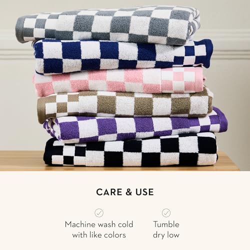 Image of MACKENZIE-CHILDS Cotton Hand Towel, Blue-and-White Navy Check