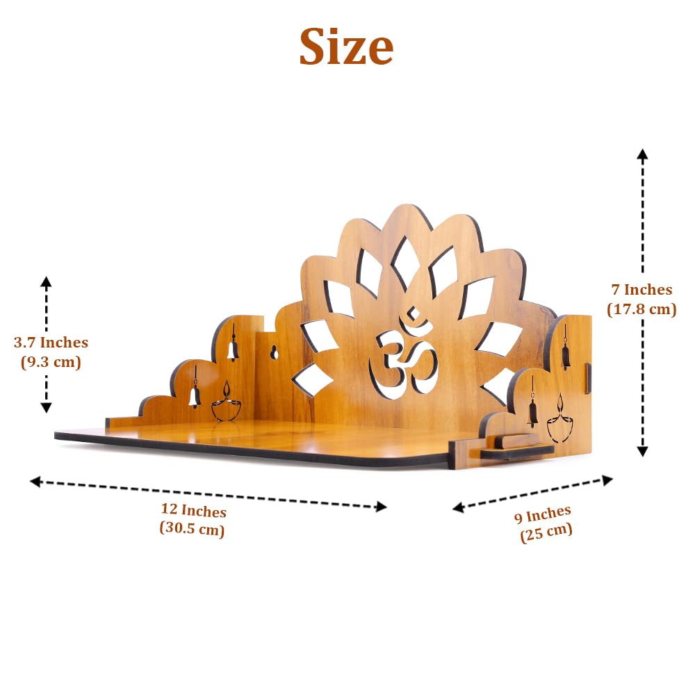 Sehaz Artworks Pooja Mandir for Home Big Size | Puja Mandir for Home Wall Mounted | Wooden Temple | Pooja Stand 1
