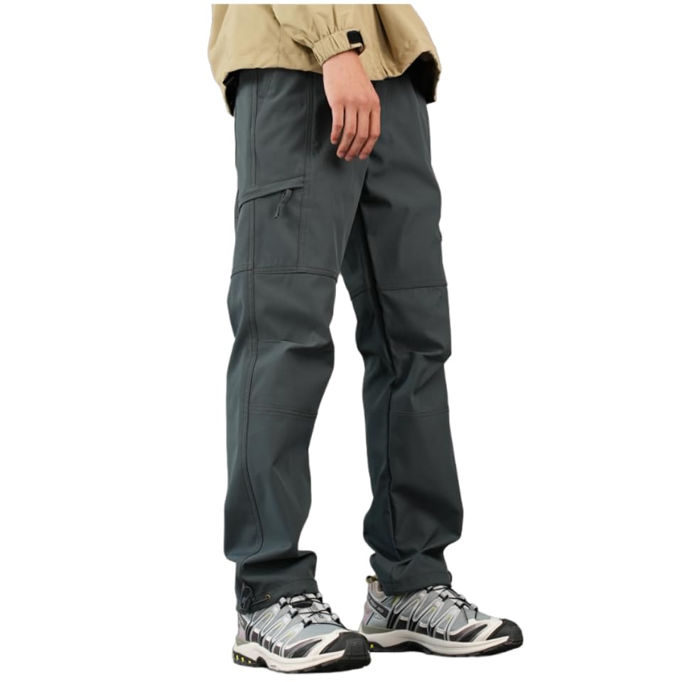 La Mejor Selección de Pantalones térmicos para Hombre los mejores 5. 44 T-FOUR Pantalones Térmicos Impermeables para Exterior para Hombre Stretch Recto Otoño Invierno Ocio Relajado (MX/US, Alfa, 3X-Grande, Grande, Regular, Gris)