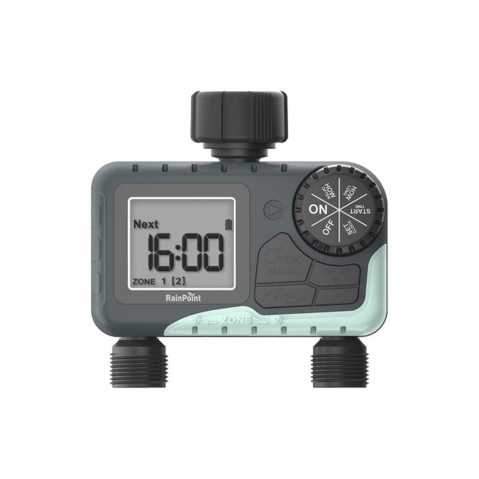 Smart Sprinkler Timer per irrigazione Irrigazione automatica elettronica Display digitale a due uscite Timer per irrigazione Regolatore per irrigazione da giardino per giardini, prati, cortili, ecc.