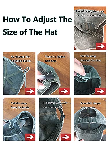Image of TSSGBL Vintage Cotton Washed Baseball Cap S to XXL Unstructured Low Profile Adjustable Distressed Dad Hat for Men Women