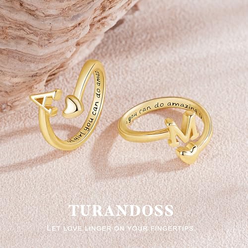 Turandoss Initial Heart Rings for Teen Girls Kids Gifts Trendy Stuff - image 5