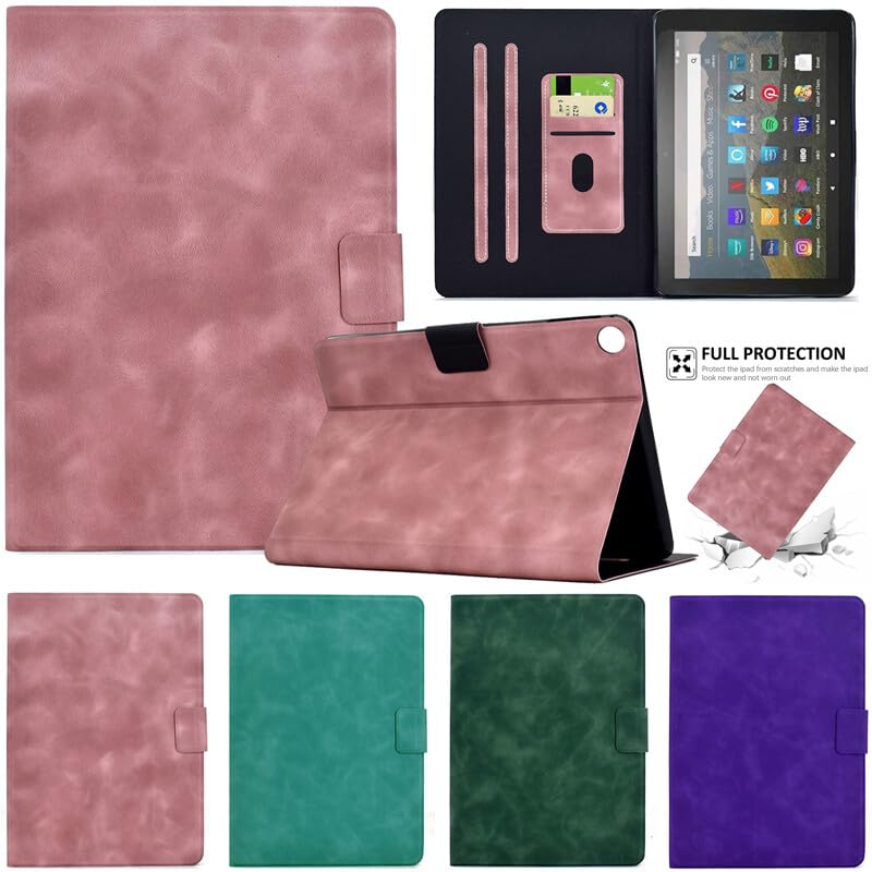 Étui rabat magnétique Samsung Galaxy Tab A9 Plus finition cuir couleur violet