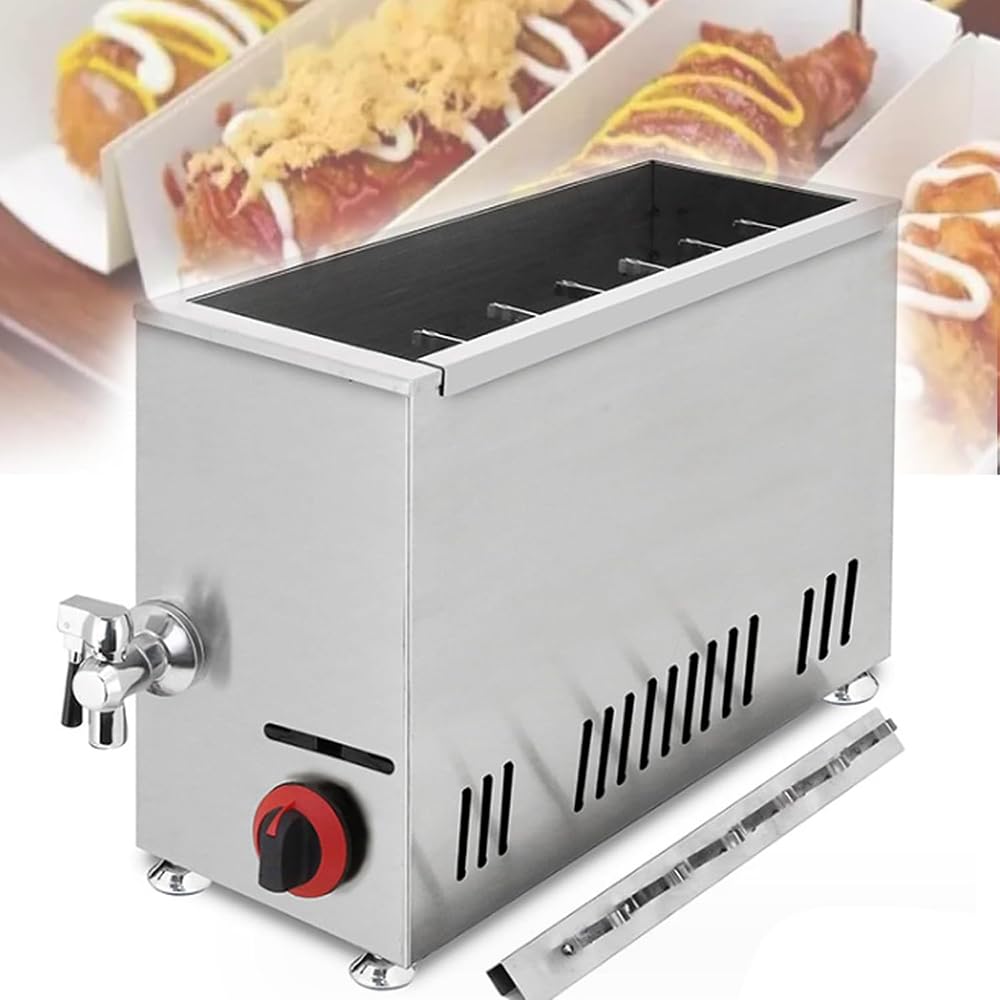 IUokLU 21L Corn Dog Fryer,Cheese Hot Dog Stick Machine,Commercial Sausage Frying Equipment,Electric Deep Fat Fryer,Adjustable Temperature,for Restaurant,Snack Bar,Canteen,Home