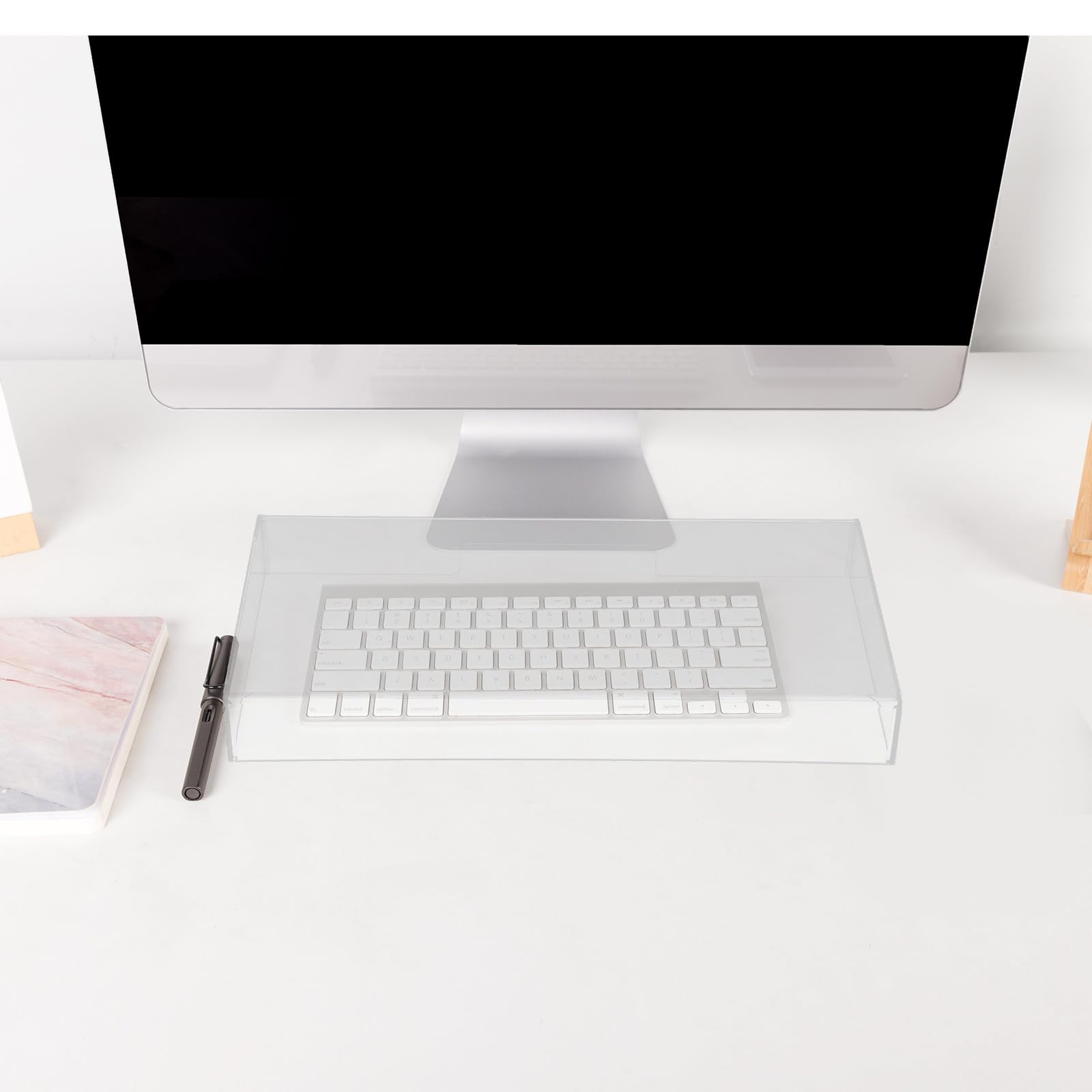 Artibetter Copertura Antipolvere Tastiera Acrilico Trasparente Rimovibile Lavabile Protezione per Tastiera Desktop Uso Domestico Accessorio Pratico Duraturo