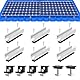 WUFANC Solarmodul Halterung - Solarpanel Halterung Mit 12cm Schienen für Solarmodule - Verstellbare Endklemmen 30mm Schwarz für 30-35mm Dicke Module - Geeignet für Flachdach und Trapezblech
