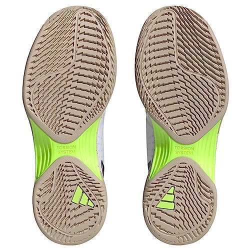 adidas Womens Avacourt White/Core Black/Lucid Lemon 8.5