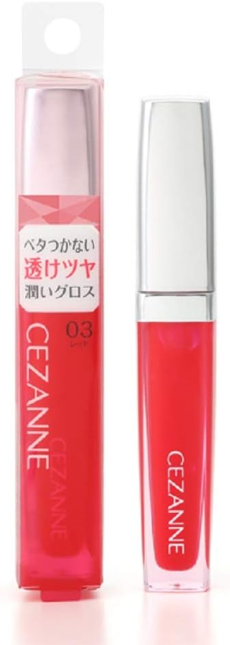 Amazon セザンヌ ジェルグロスリップ 03 レッド 4 1g セザンヌ リップグロス 通販