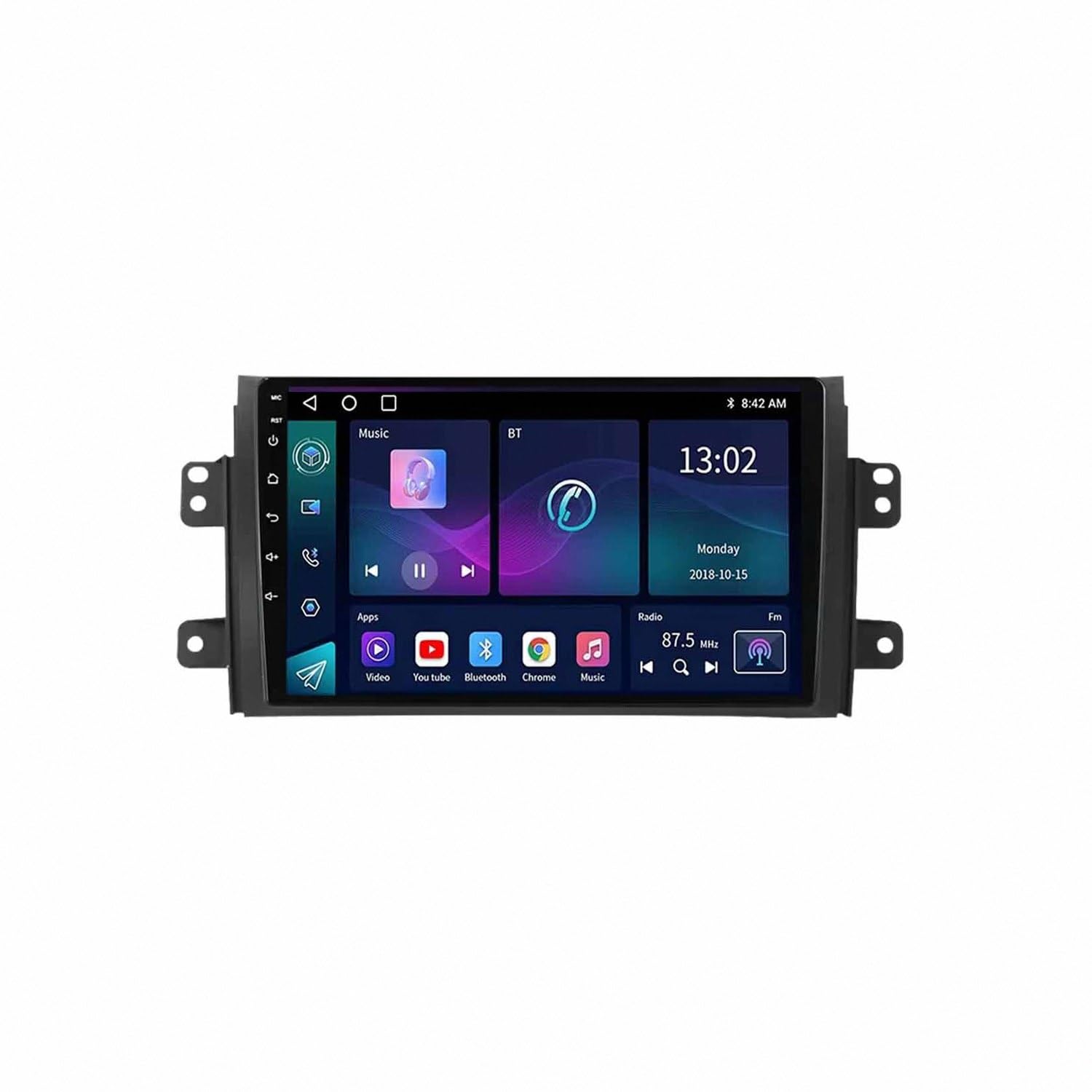 Odtwarzacz Multimedialny 2-Din dla Renault Megane 2 2004-2008 Bezprzewodowe Carplay I Android Auto, Pojemnościowy Ekran Dotykowy, Nawigacja Gps Radio Fm Z, 4 Rdzeń 1G+16G