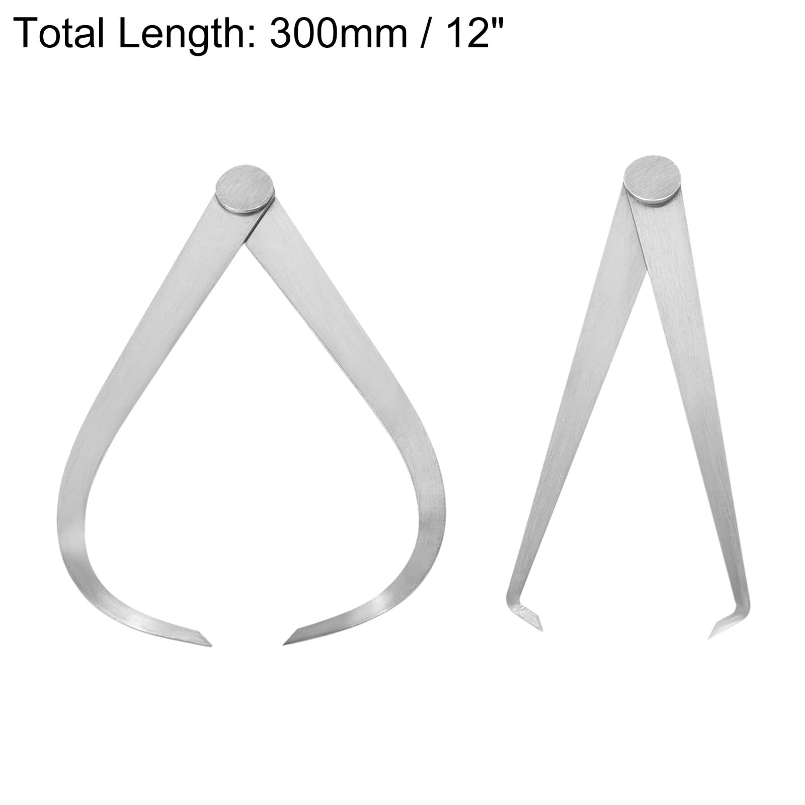 QUARKZMAN 300mm 12" 150mm 6" Interno Esterno Calibro Inossidabile Acciaio Solido Attrito Giunto Misurazione Strumento 2 Coppia