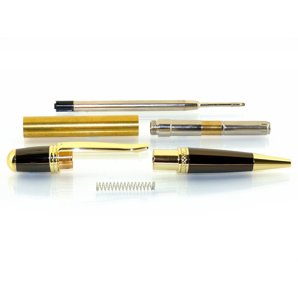 Cs Crafts Gold & Gun Metal Sierra Pen Kit, Finish, Twist Mechanism