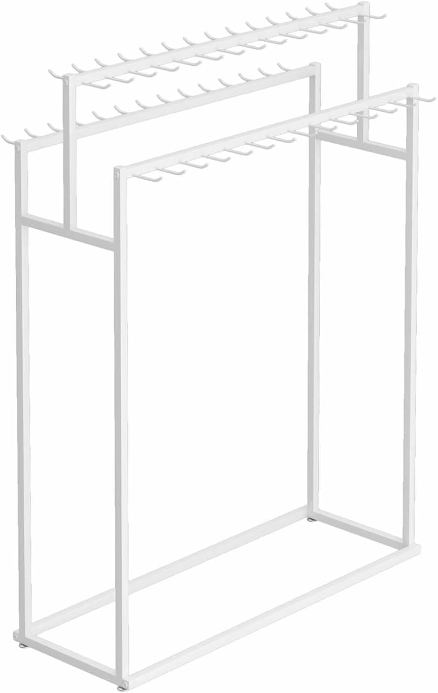 Espositore per Cinture autoportante in Metallo, bifacciale, per Punti Vendita, Porta Cravatte Multifunzionale, Porta Sciarpe e Cinture, Ideale per Il Merchandising in Negozio.