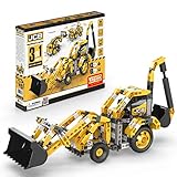 Engino Machinery Toys Backhoe Loader - 3-in-One |Build 3 Iconic JCB Models A Creative Stem Engineering Kit Perfect for Home Learning, Multicolor (JCB30)