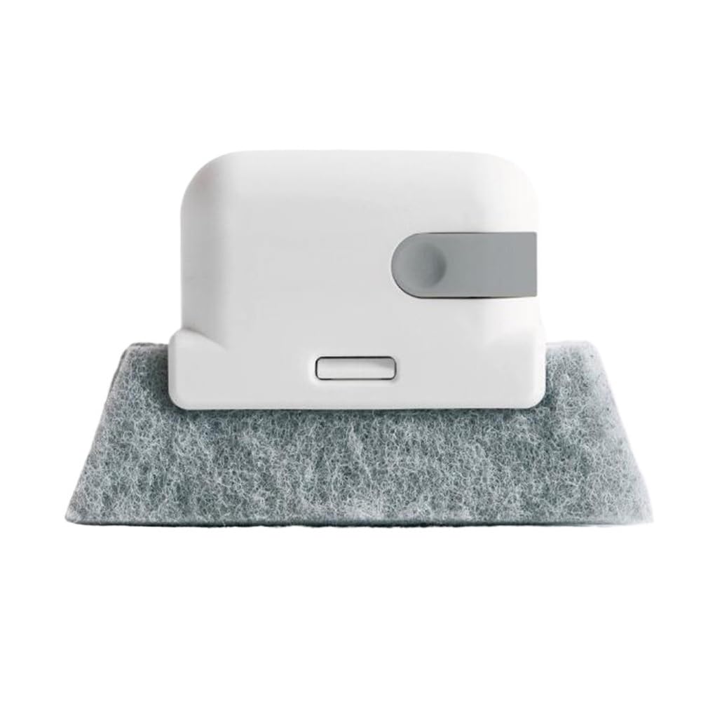 Sunrrafck Grey 1Pc Window Groove Cleaning Cloth Brush Slot Hand-Held Door Gap Keyboard Kitchen Floor Household Tools(Grey)
