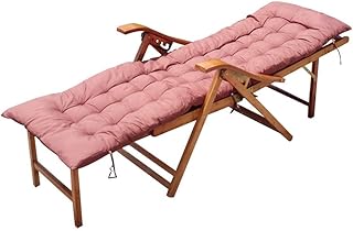 Tumbona Plegable de madera sobredimensiona jardín reclinable plataforma ajustable silla Solarium Solarium Adult Entertainment Siesta reclinable para Balcón, Colchones opcionales(Color, Silla Cojín ...