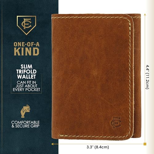 Leather Trifold Wallet - Handcrafted from Vintage Baseball Gloves by FC Goods4