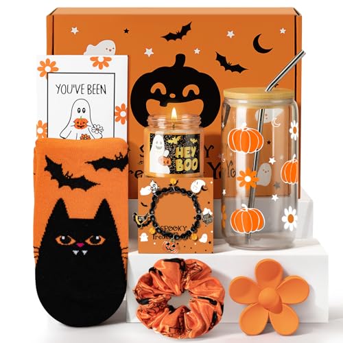 Frerdui Halloween Pumpkin Gifts for Women Girls, Boo Basket Stuffers...