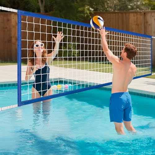 Divove Filet Volley Piscine 457 X 91 CM, Réglable et Imperméable, Remplacement Portable, Filet...