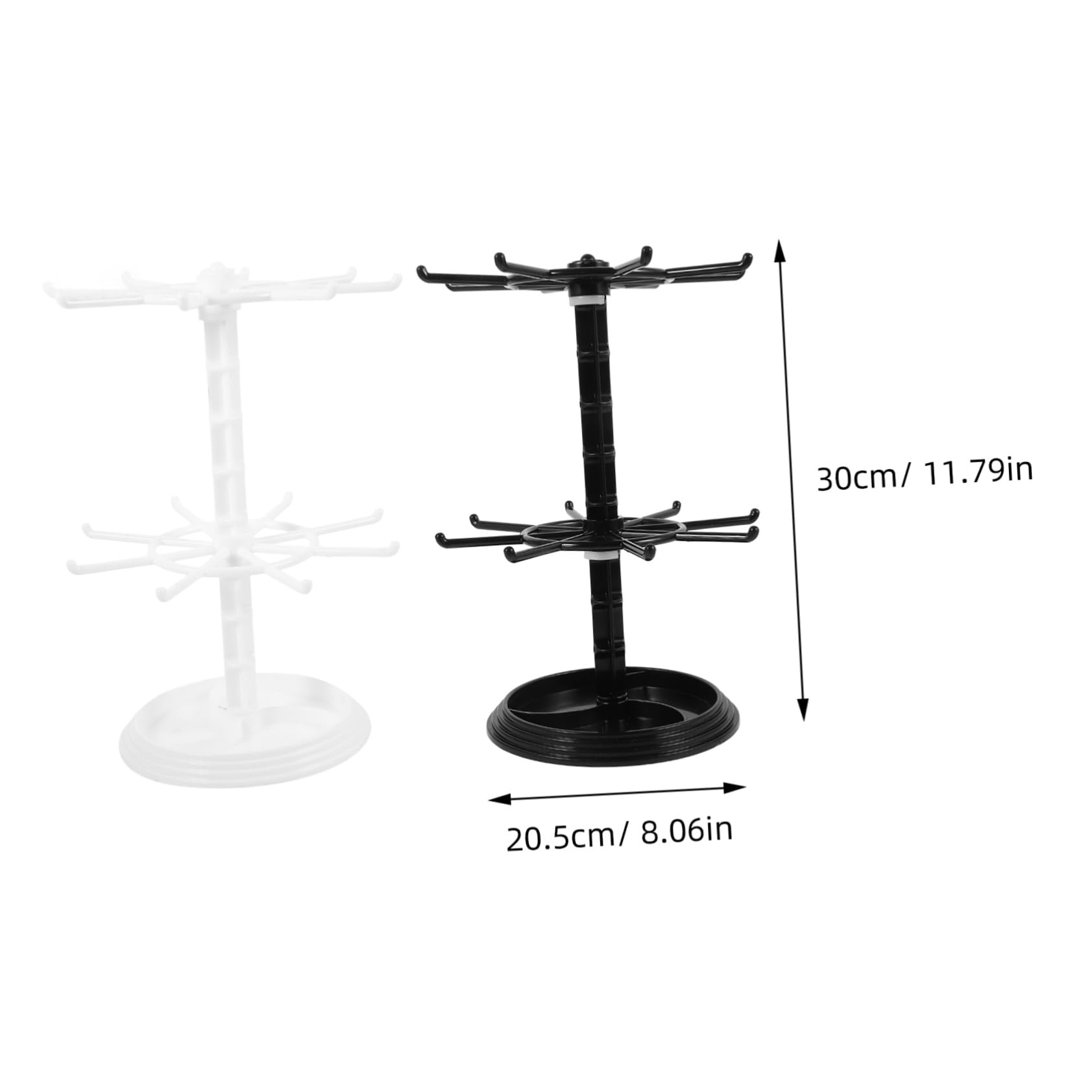 Espositore Girevole per Orecchini 2 Pezzi in Plastica | Gioielli e Ear Studs, da Dressing Table, Design Moderno, Resistente alla Ruggine e Non Si Deforma