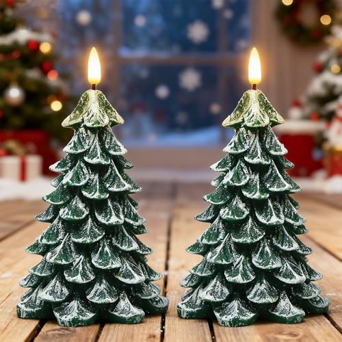Velas sin llama para árbol de Navidad LED a pilas con mecha 3D 1