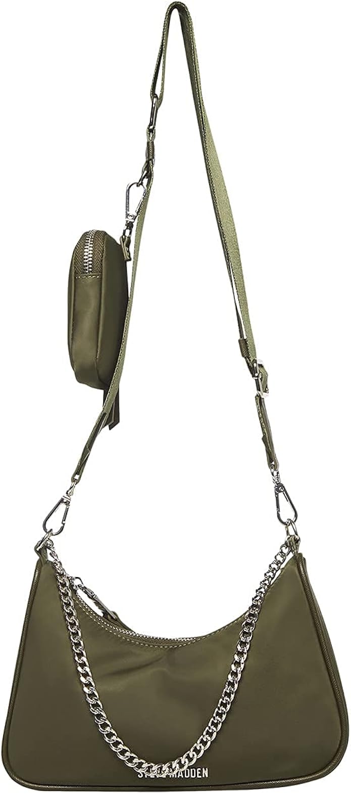 Steve Madden VitalT Multi Pouch Crossbody Bag, Olive Handbags