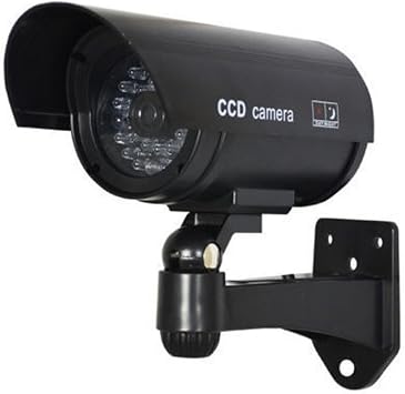 Etopars Black Fake Dummy Security CCTV Camera Waterproof IR LED Outdoor Indoor Surveillance