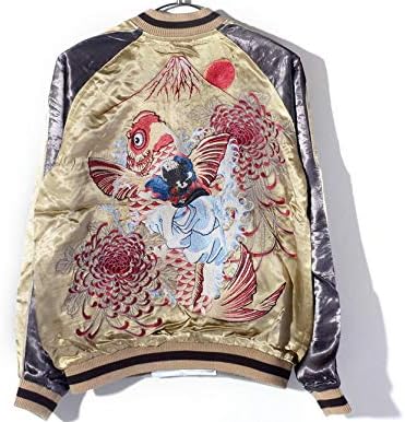 爆裂爛漫娘 別珍 リバーシブル スカジャン 武蔵坊弁慶 龍 浮世絵 爆裂爛漫娘 別珍 リバーシブル スカジャン 武蔵坊弁慶 龍 浮世絵