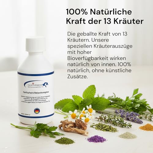Canisphere Relaxx-Komplex Hund & Katze - Ergänzungsfutter bei Stress, Angst & Nervosität - Entspannung für Hunde & Katzen