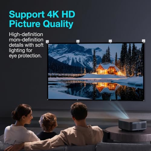 Image of ZORBES100 Inch Projector Screen 4K 16: 9 Anti-Crease Foldable, Portable