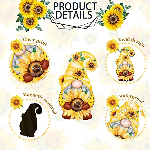 Imanes decorativos de girasol para refrigerador, paquete de 16 miniatura 3
