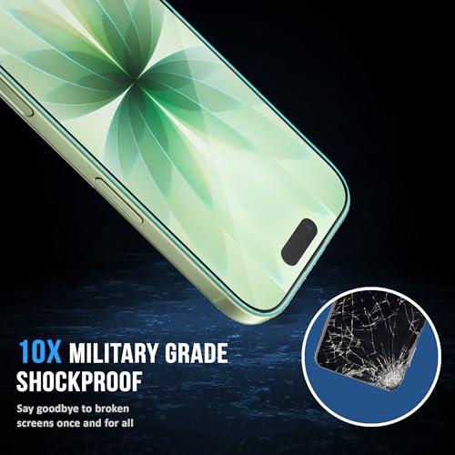 Image of ArmourPro Tempered Glass for iPhone 17 / iPhone 16 Pro - 9H Anti Scratch Screen Protector, Edge to Edge Coverage, HD Clarity, Smooth Touch, Case Friendly | Black, Pack of 2