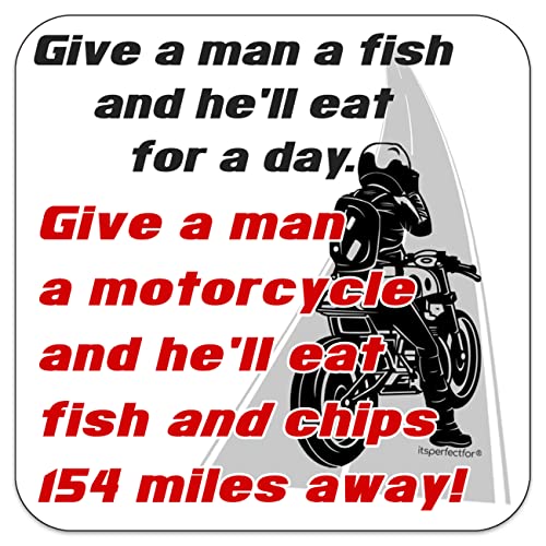 Motorcycle Biker Coaster. Funny Motorbike Mat