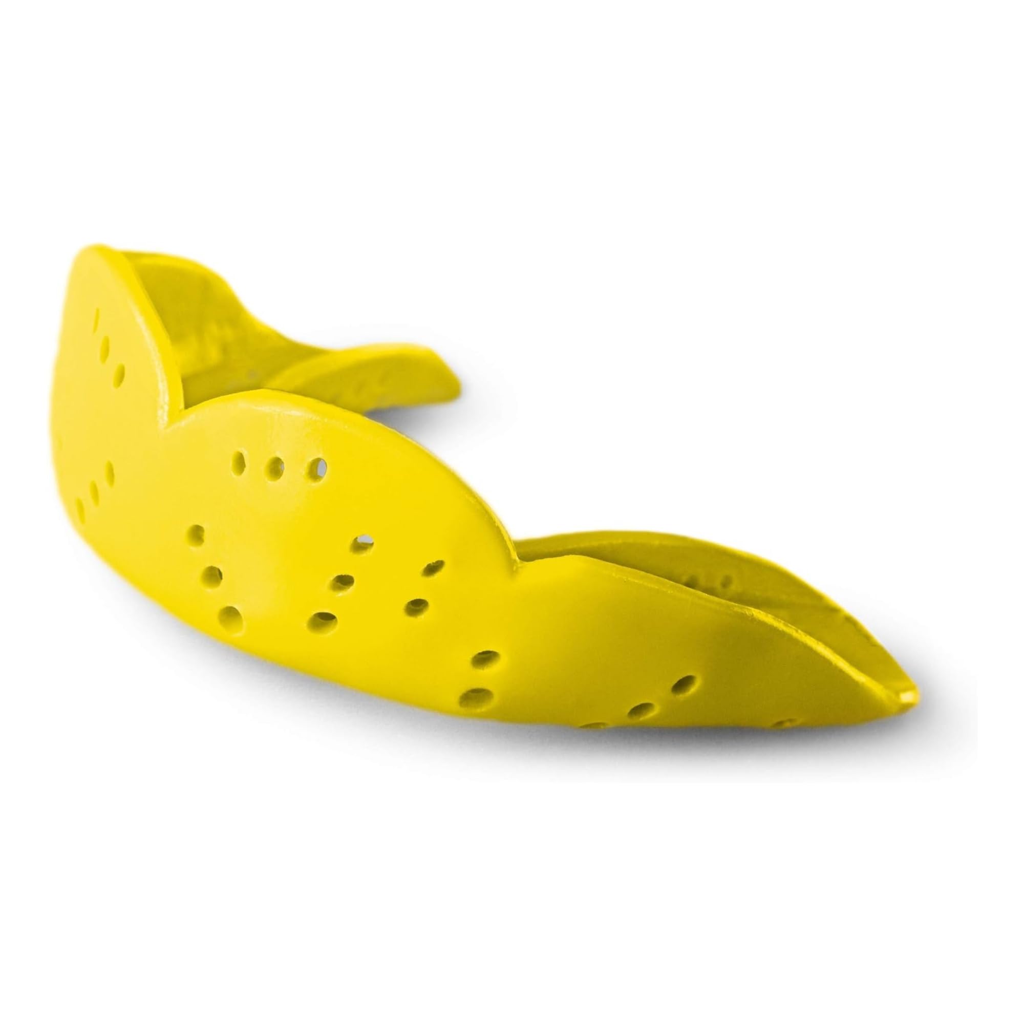 SISU Aero Small Mouthguard, Sunny Yellow - 1.6mm Thin - Custom-Molded Fit - Slim Design - Remoldable Up to 20 Times - for Team Sports - Non Toxic