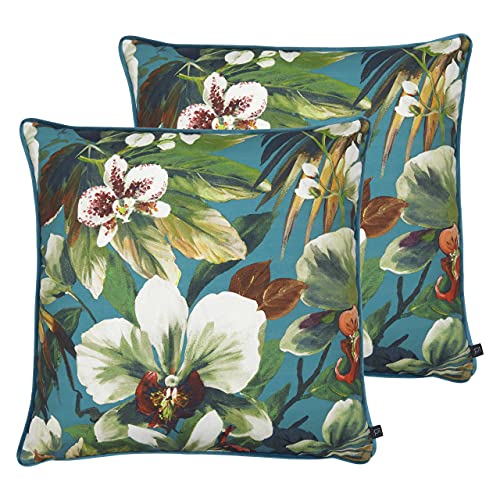 Prestigious Textiles Moorea Twin Pack Coussins remplis de Polyester, Pacifique, 55 x 55cm