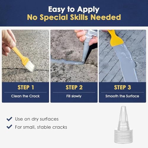 Image of LYROVO Quick-Dry Crack Filling Sealant 500g, Modified Silane Waterproof Concrete Crack Repair Glue for Walls, Roofs, Driveways, Tile & Expansion Joints