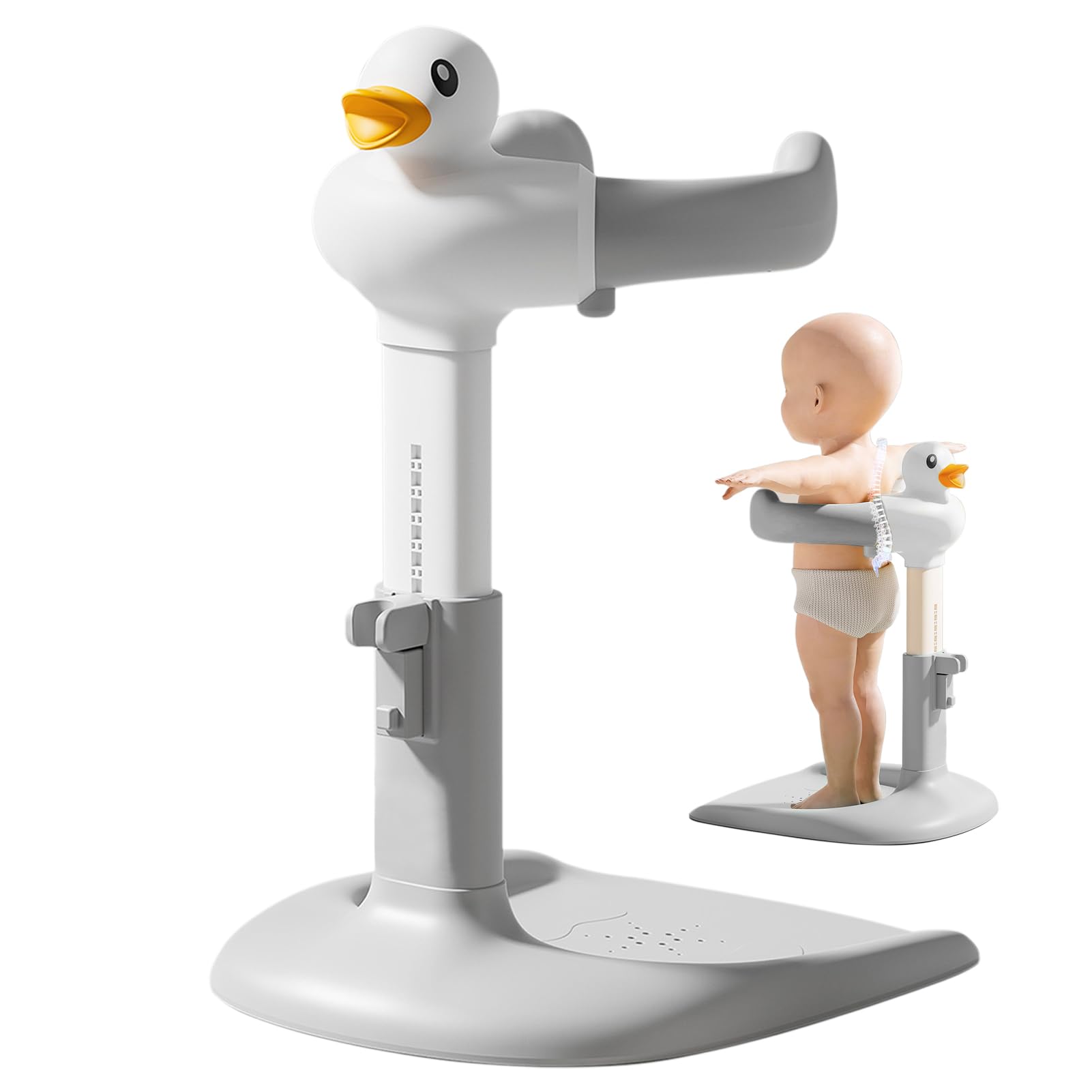 Soporte de Bañera para Bebé, Ducha para Niños de Pie, Soporte Ducha con Base Antideslizante y Asa de Seguridad para Niños de 8 a 36 Meses, Ideal para Duchas de Bebé y Viajes (amarillo)